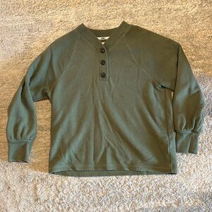 Green Madewell button pullover. Size S.